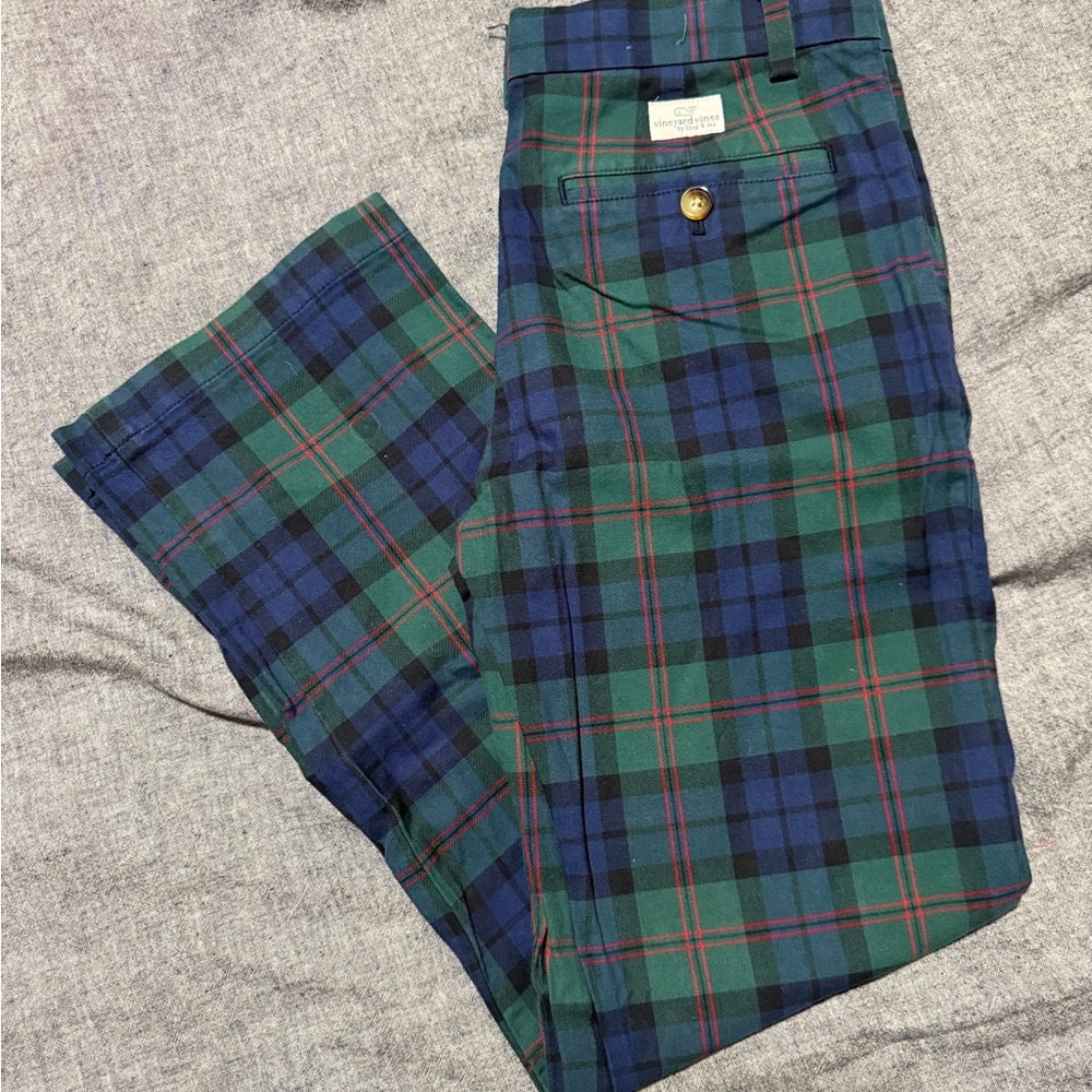 Boys Vineyard Vines Holiday Plaid Chinos